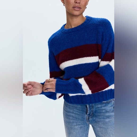 pistola Sweaters - NWT- Pistola Denim ADINA SWEATER - AZURE CLARET STRIPE XS